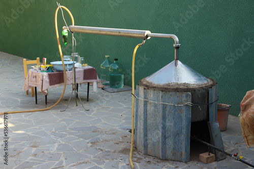 moonshine still assembled at home