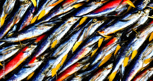 Illustration Pattern Fish Sardines Colourful