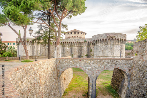 View at the Fortress of Sarzana in Liguria - Italy