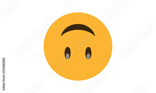 upside down face emoji vector, upside down face for website emoji