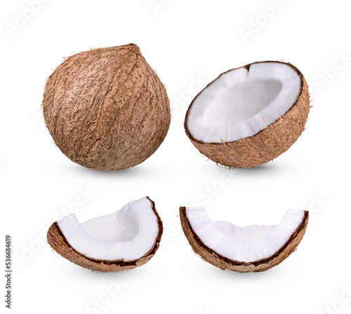 coconut isolated on transparent background. (.PNG)