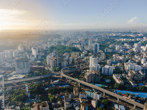 Aerial View of Chittagong City. Cityscape SKyline of Port City Chittagong, Bangladesh