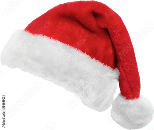 Santa Claus red hat isolated on white background