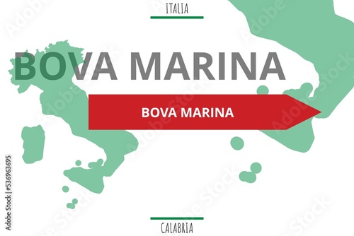 Bova Marina: Illustration mit dem Namen der italienischen Stadt Bova Marina