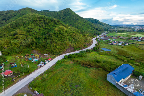 Aerial of the Tacloban Diversion road, bypassing the city of Tacloban, Leyte.