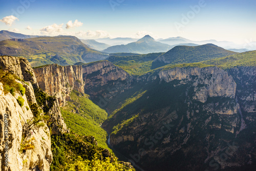 Mountain landscape, Verdon Gorge in France.