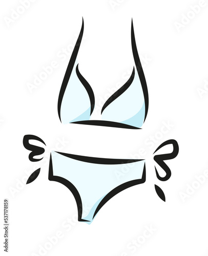 Niebieskie bikini ilustracja
