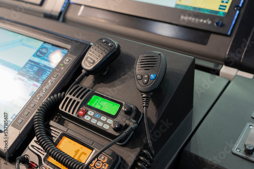 Vessel Nautical Navigational control panel and vhf radio