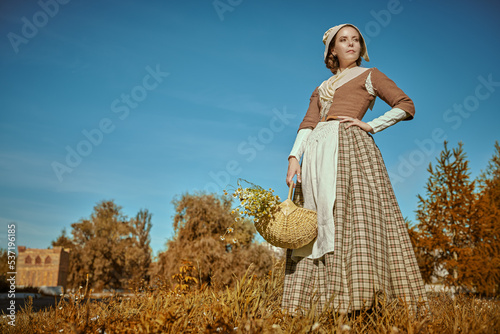 rural girl with basket