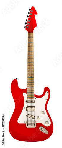 Electric guitar on transparent background