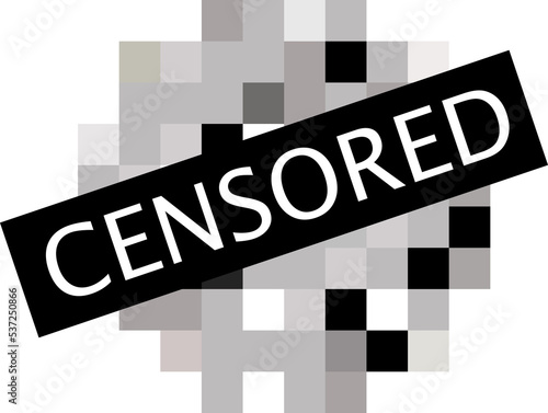 Pixel censored signs. Censor bar concept. Censorship rectangle.