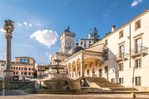 Viewa at the Place of Liberty in Udine - Italy