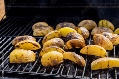 Best roasted potatoes ever made on BBQ grill using traditional cooking methods