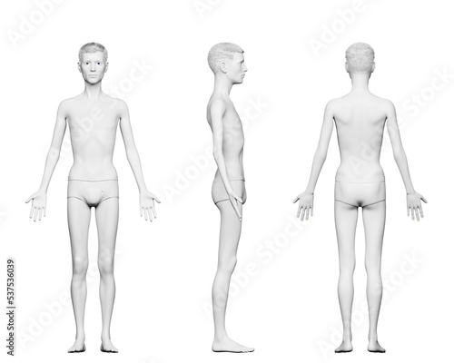 3d rendered medical illustration of a thin male body