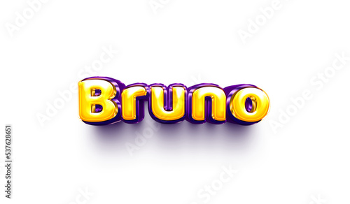 names of boys English helium balloon shiny celebration sticker 3d inflated Bruno