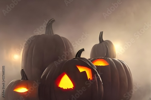It's October 31st, and all around the neighborhood, houses are decorated with spooky props and orange lights. In front of each one sits a Jack-O-Lantern, grinning wickedly in anticipation of the night