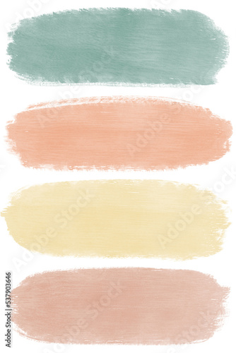 set of watercolor brush strokes