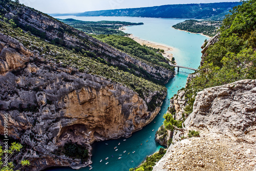 France. Gorge du Verdon. Regional Natural Park of Verdon. The grand canyon