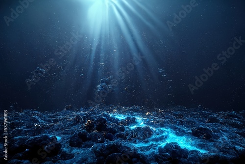 deep blue ocean