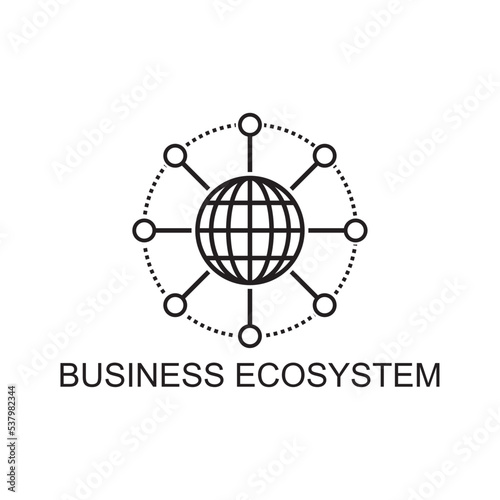 business ecosystem icon , management icon