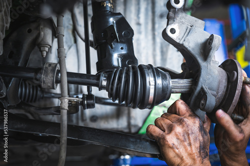 CV Axles replacement on a front wheel drive car.