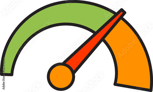 speedometer and fuel indicator icon