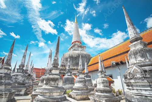 The famous temple Wat Phra Mahathat Woramahawiha Nakhon Si Thammarat, Thailand.