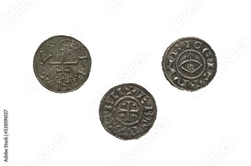 Viking coin, png stock photo file cut out and isolated on a transparent background