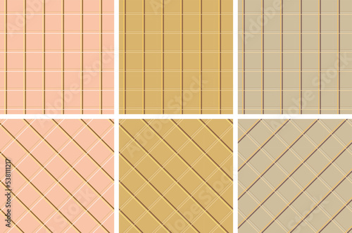 The cage pattern is in soft pink, beige and golden tones.