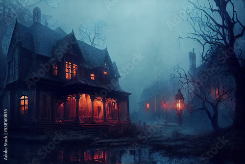 haunted house in the woods