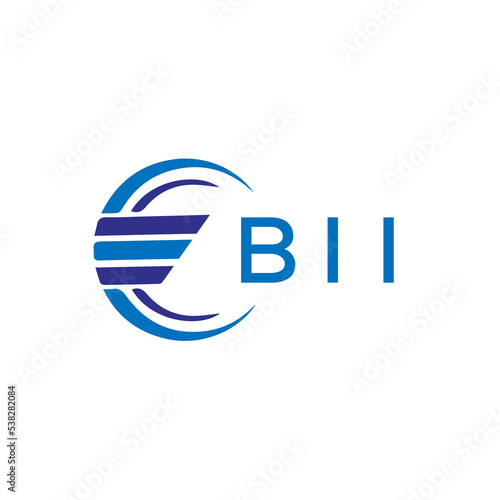 BII letter logo. BII blue image on white background. BII vector logo design for entrepreneur and business. BII best icon.