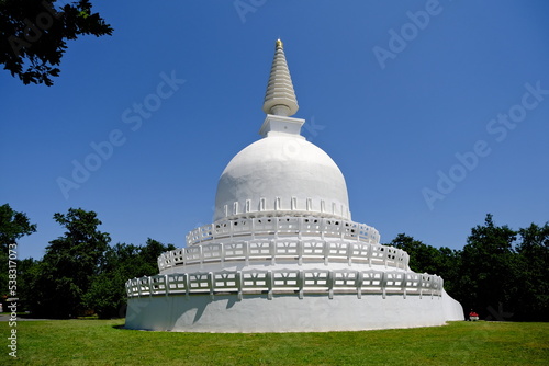 buddhist stupa in the sunshine