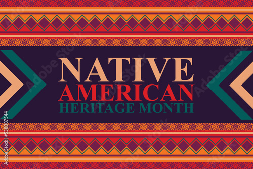 National native american heritage month background.