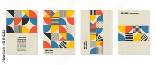 Collection of bauhaus swiss style templates