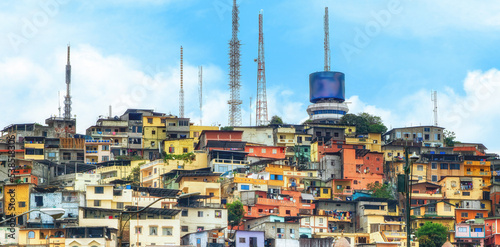 View of Santa Ana hill and the Las Penas neighborhood in Guayaquil.