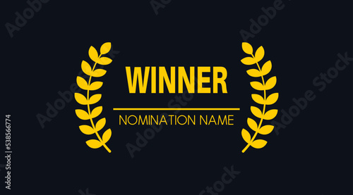 Award laurel wreath for any type of nomination with space for your text. Vector EPS 10