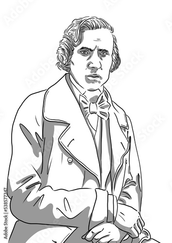 Chopin, Frédéric 1810-1849, based on Louis-Auguste Bisson's photography, 1847