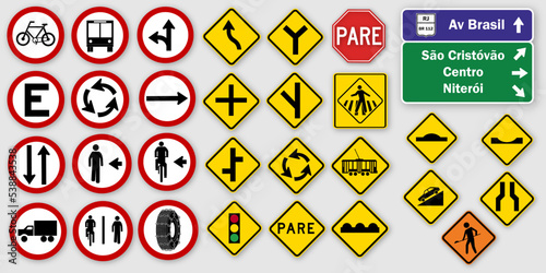 Brazilian Road Signs / Ai Illustrator