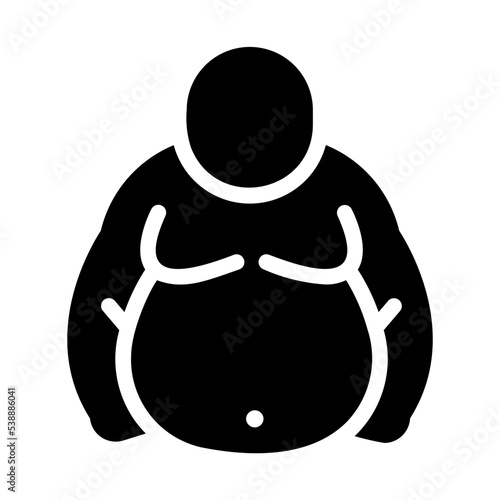 obesity glyph icon