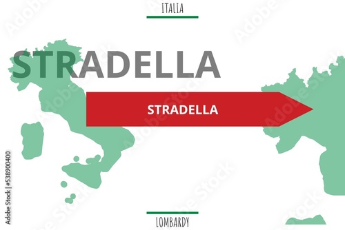 Stradella: Illustration mit dem Namen der italienischen Stadt Stradella