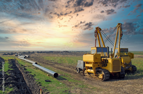 gas pipeline and machinery construction site industry
