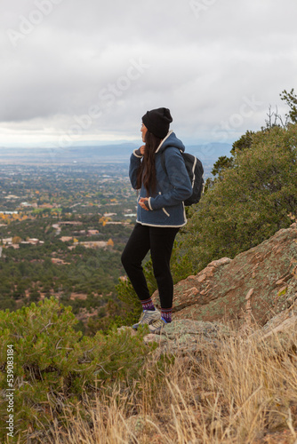 Woman hiking in Santa Fe, New Mexico