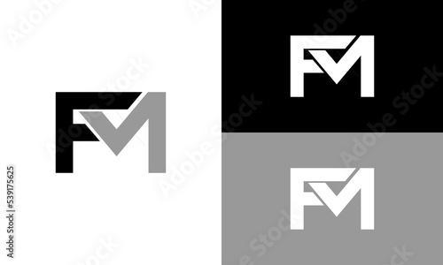 letter fm logo design