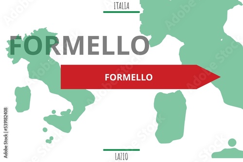 Formello: Illustration mit dem Namen der italienischen Stadt Formello