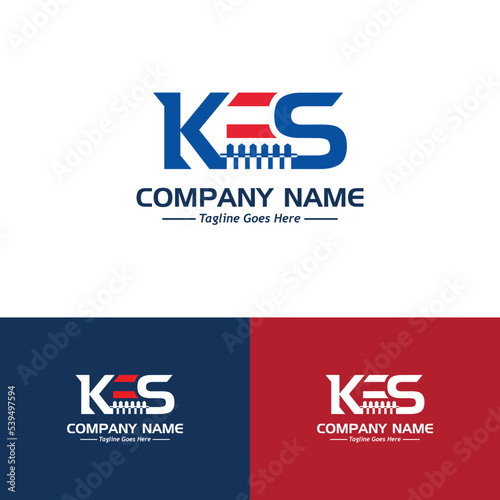 kes letters logo, sample company logo, a simple vector design