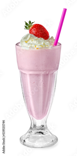 Strawberry Milkshake with Whipped Cream