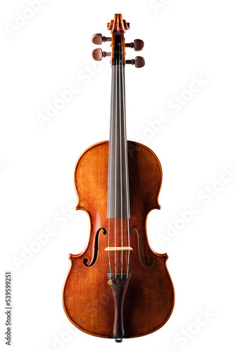 beautiful vintage musical instrument, violin, isolated