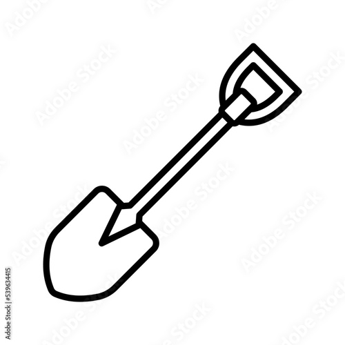 Shovel icon. shovel dig sign for mobile concept and web design. vector illustration