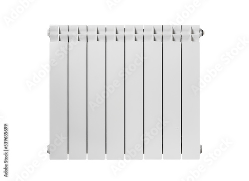 Bimetal radiator isolated on white background. Heating radiator cut out from the background. Convectors isolated.
