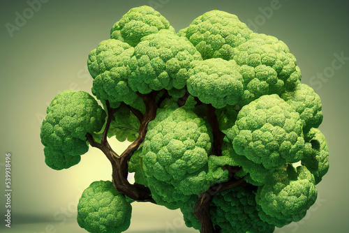 surreal cauliflower tree